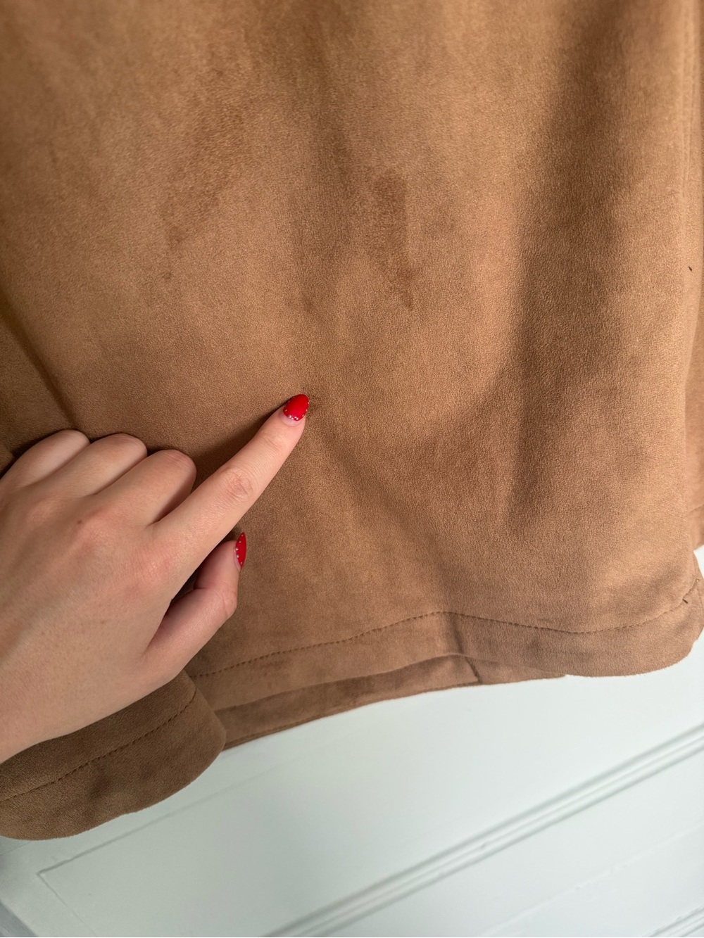 We The Free Fringe Out Vegan Suede Jacket L - Picture 11 of 15